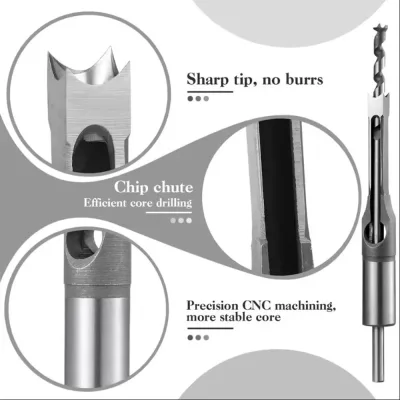 Adaptateur de foret à mortaiser en aluminium – image 3