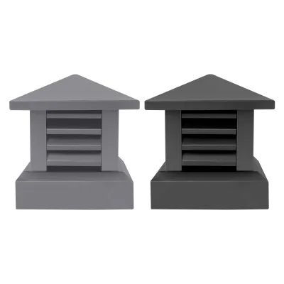 Capuchon de cheminée en aluminium noir 25,5 cm – image 2