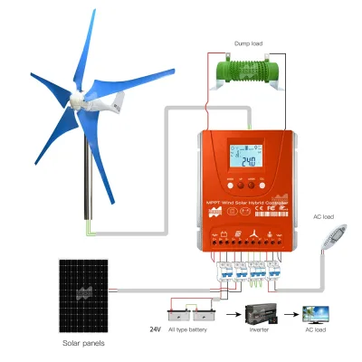 Contrôleur hybride éolien solaire à écran LCD – image 2