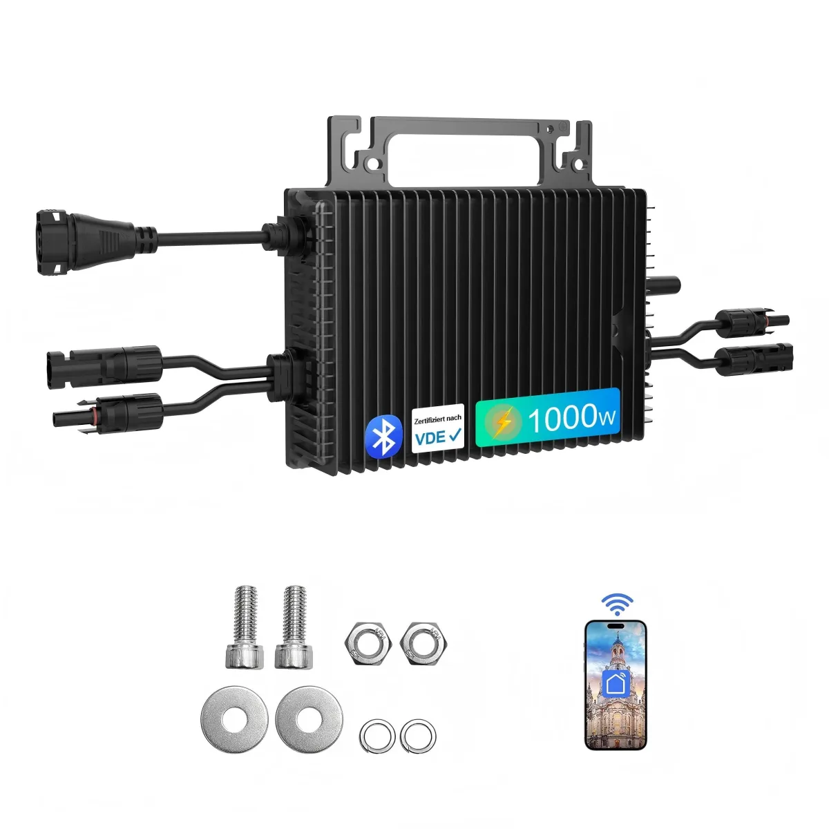 Micro-onduleur solaire 1000 W Wi-Fi Bluetooth