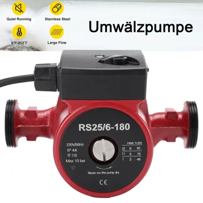 Pompe de circulation d'eau chaude, rouge