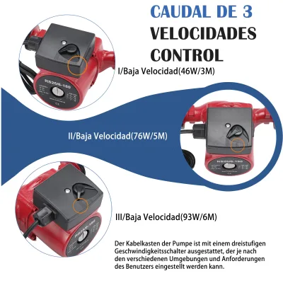 Pompe de circulation d'eau chaude, rouge – image 2