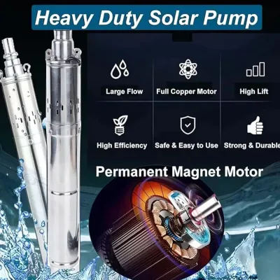 Pompe solaire submersible 750 W pour puits – image 2
